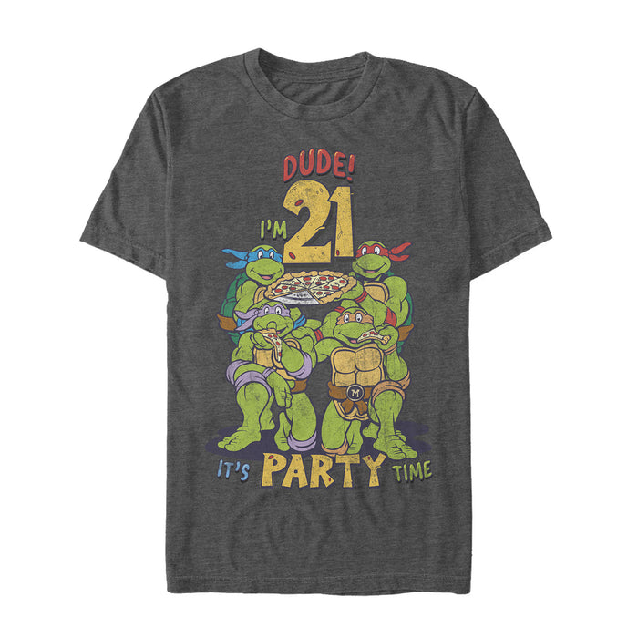 fifth sun Men's Teenage Mutant Ninja Turtles 21st Birthday Pizza Party T-Shirt