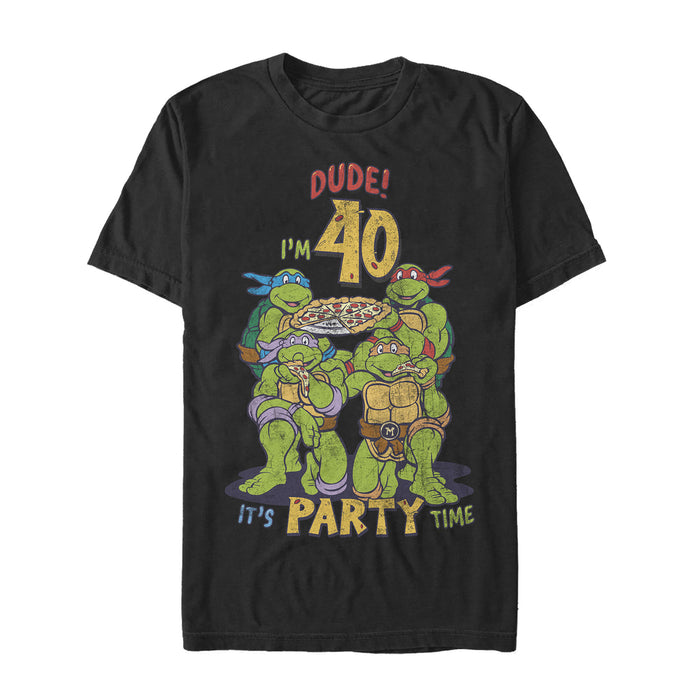 fifth sun Men's Teenage Mutant Ninja Turtles 40th Birthday Pizza Party T-Shirt