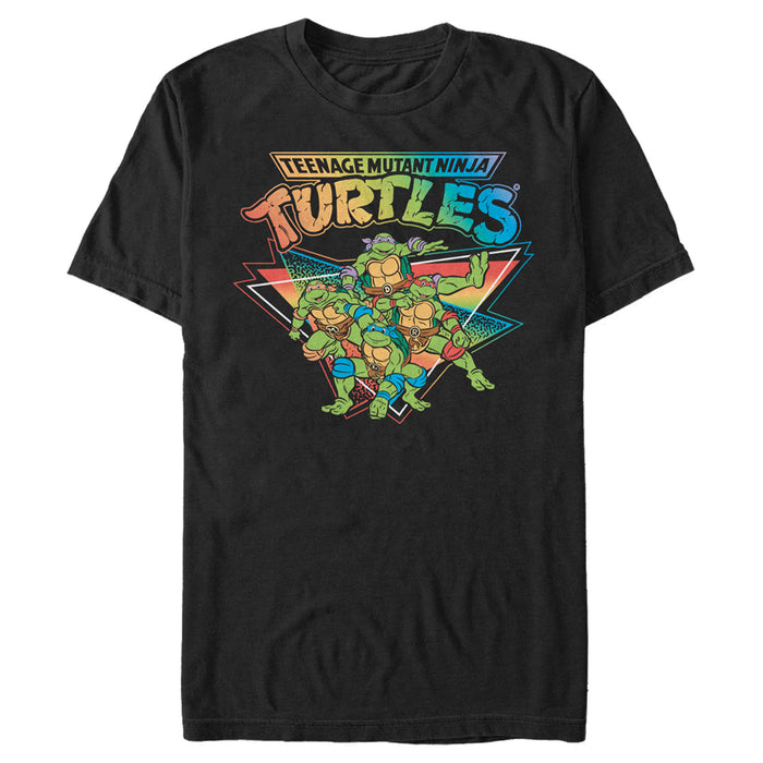 fifth sun Men's Teenage Mutant Ninja Turtles Hero Rainbow '90s Vibe T-Shirt