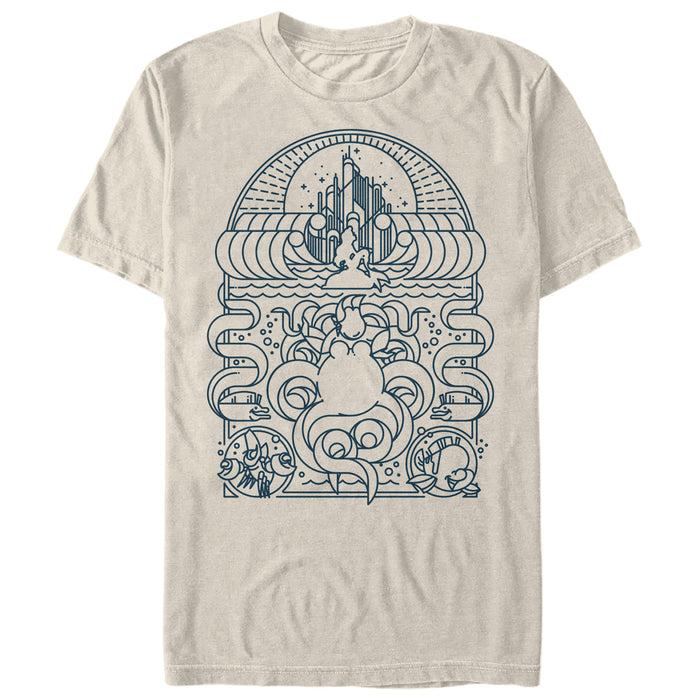 fifth sun Men's The Little Mermaid Nautical Lines T-Shirt