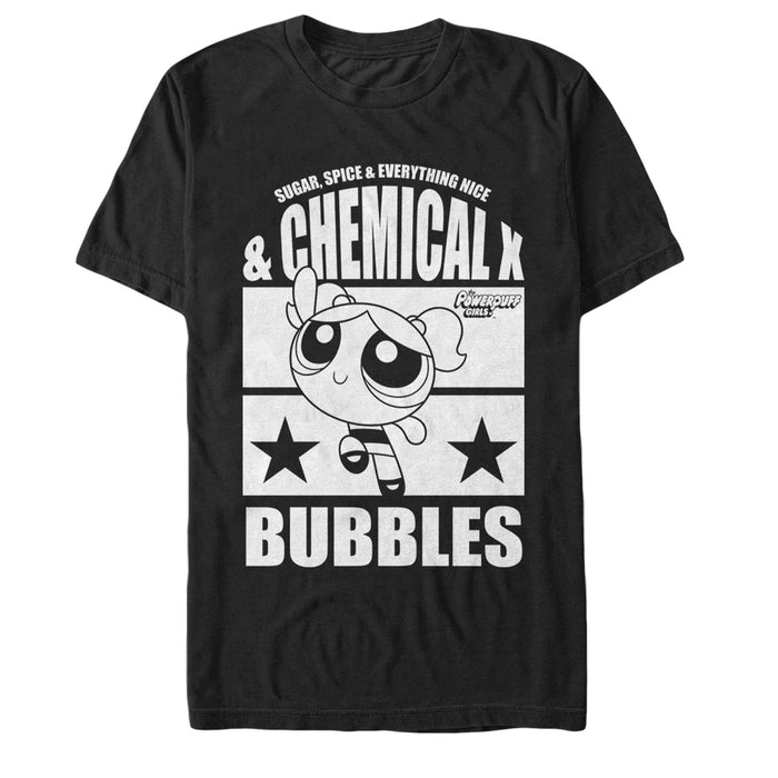 fifth sun Men's The Powerpuff Girls Chemical X Bubbles T-Shirt