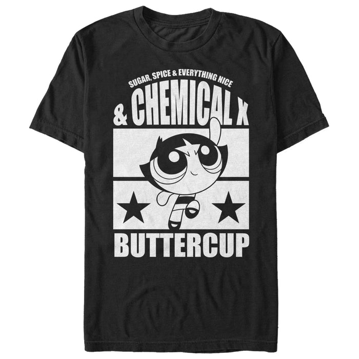 fifth sun Men's The Powerpuff Girls Chemical X Buttercup T-Shirt