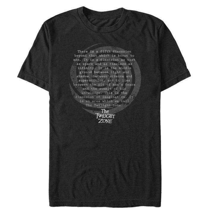 fifth sun Men's The Twilight Zone Fifth Dimension Prologue T-Shirt