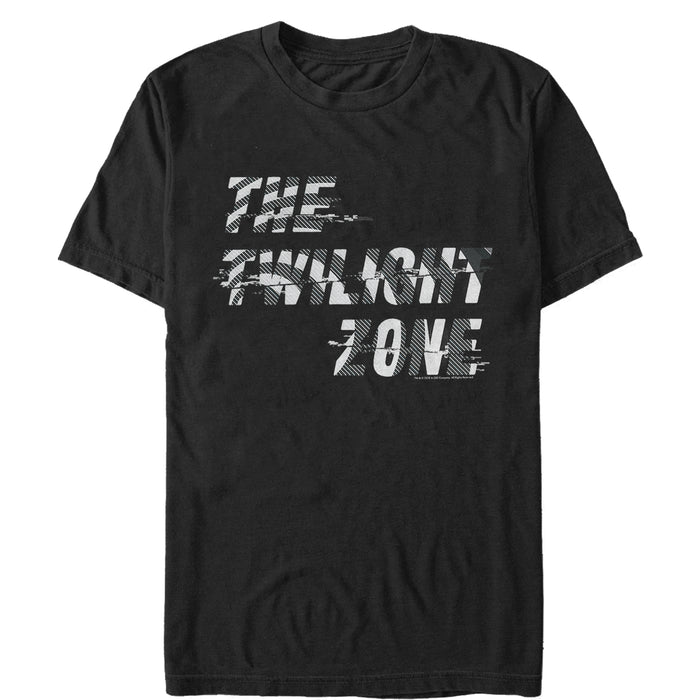 fifth sun Men's The Twilight Zone Glitchy Logo T-Shirt