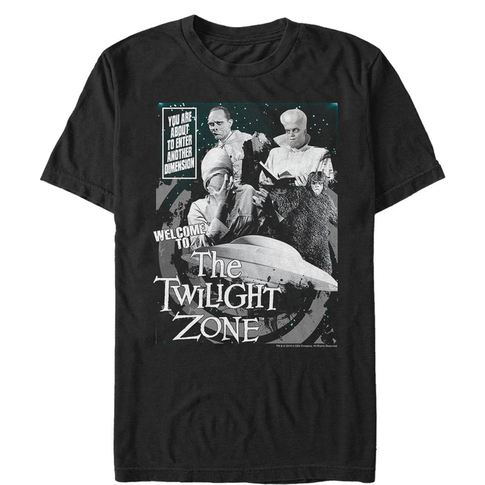 fifth sun Men's The Twilight Zone Welcome Collage T-Shirt