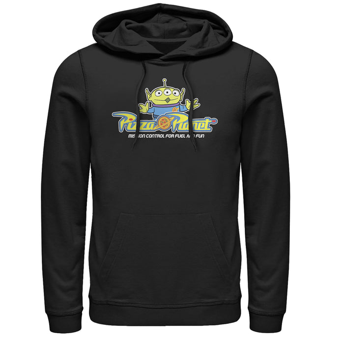 fifth sun Men's Toy Story Pizza Planet Alien Slogan Pull Over Hoodie