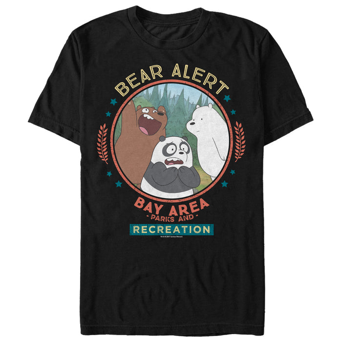 fifth sun Men's We Bare Bears Parks and Rec Bear Alert T-Shirt