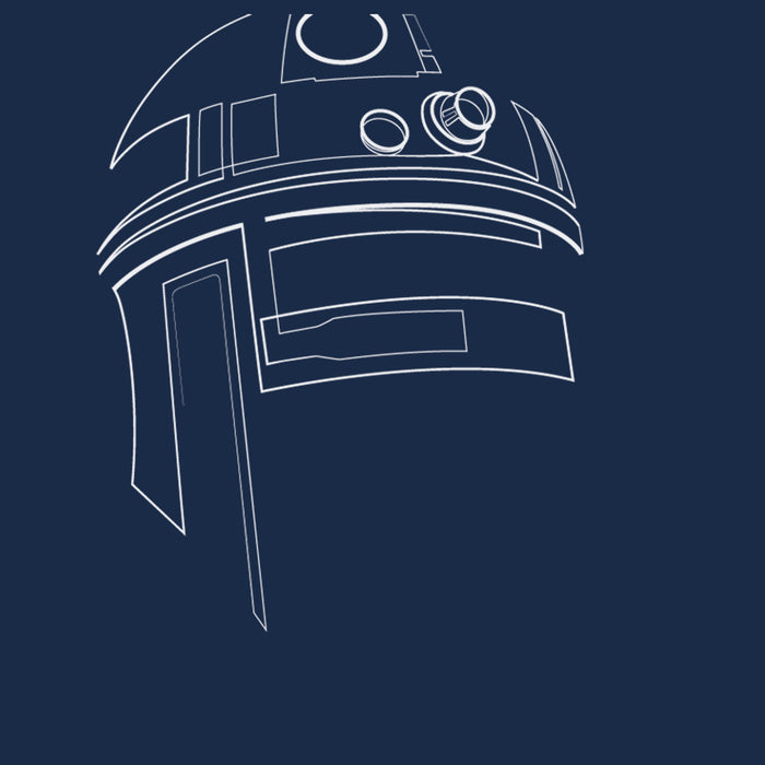 Fifth Sun Star Wars Men's R2-D2 Outline T-Shirt Navy Heather