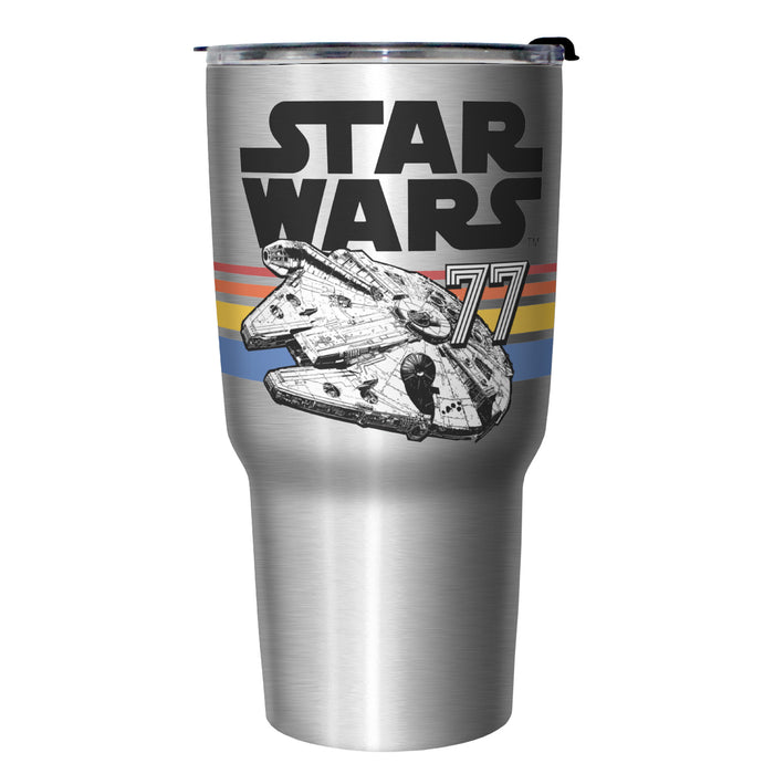 fifth sun Star Wars Retro Millennium Falcon Logo Stainless Steel Tumbler With Lid