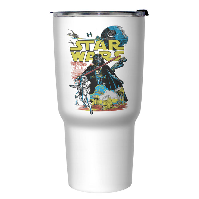 fifth sun Star Wars Retro Rebel Poster Stainless Steel Tumbler With Lid