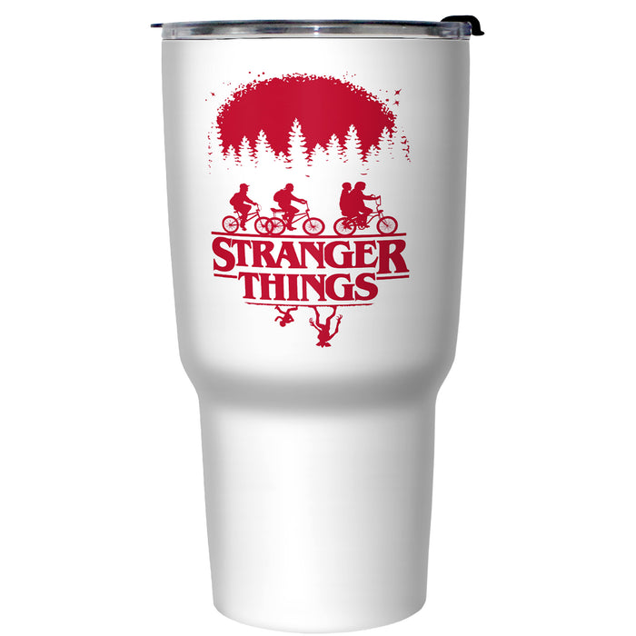 Fifth Sun Stranger Things Bike Ride Silhouettes Stainless Steel Tumbler With Lid
