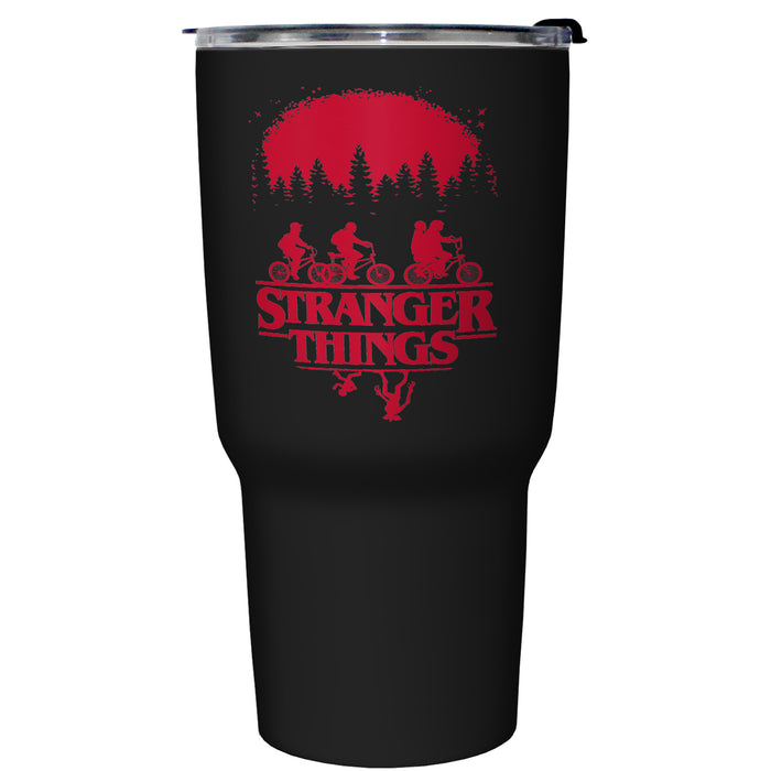 fifth sun Stranger Things Bike Ride Silhouettes Stainless Steel Tumbler With Lid