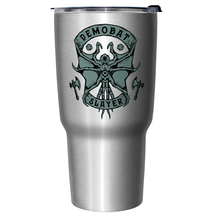 fifth sun Stranger Things Demobat Axe Logo Stainless Steel Tumbler With Lid