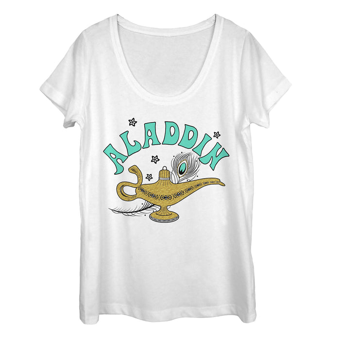 fifth sun Women's Aladdin Vintage Lamp Magic Scoop Neck