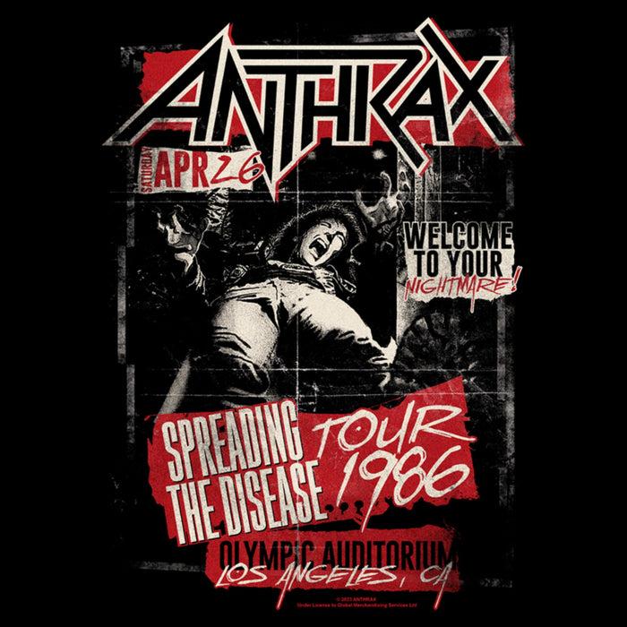 Fifth Sun Women's Anthrax Welcome To Your Nightmare Distressed T-Shirt