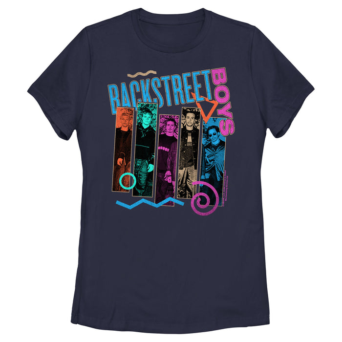 fifth sun Women's Backstreet Boys Member Photo Stripes T-Shirt