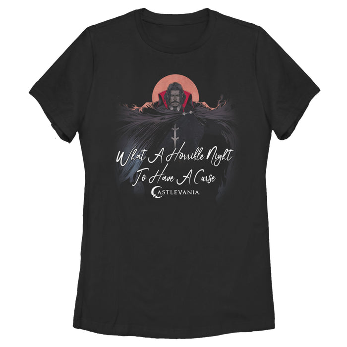 fifth sun Women's Castlevania Dracula Horrible Night for Curse T-Shirt