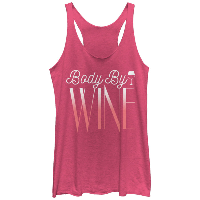 fifth sun Women's CHIN UP Body By Wine Racerback Tank Top