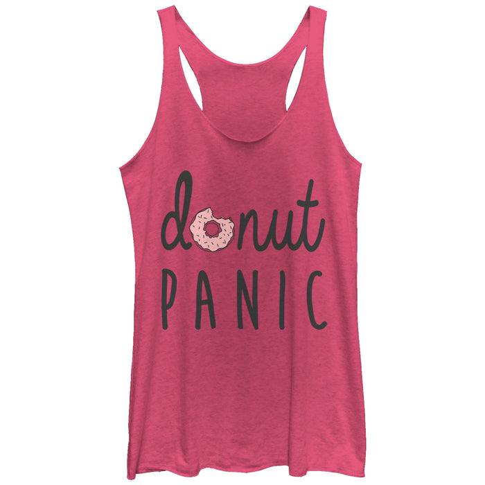 fifth sun Women's CHIN UP Donut Panic Racerback Tank Top