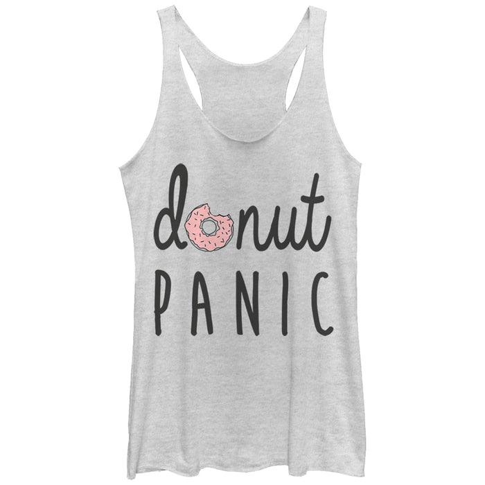 fifth sun Women's CHIN UP Donut Panic Racerback Tank Top