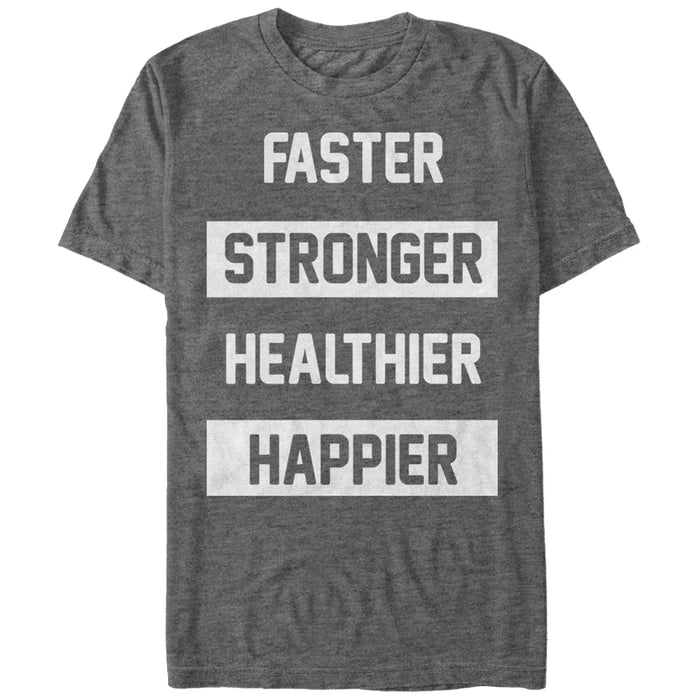 fifth sun Women's CHIN UP Faster Stronger Healthier Happier Boyfriend Tee