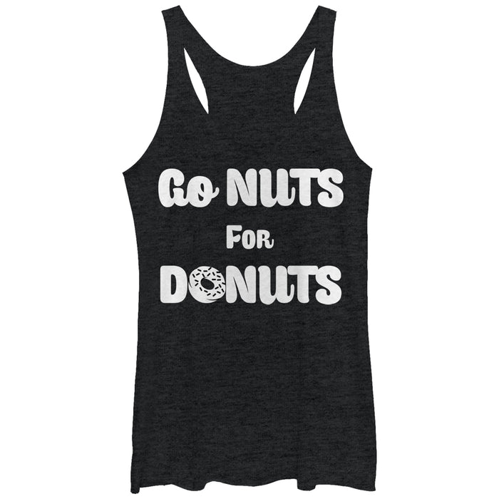 fifth sun Women's CHIN UP Go Nuts for Donuts Racerback Tank Top