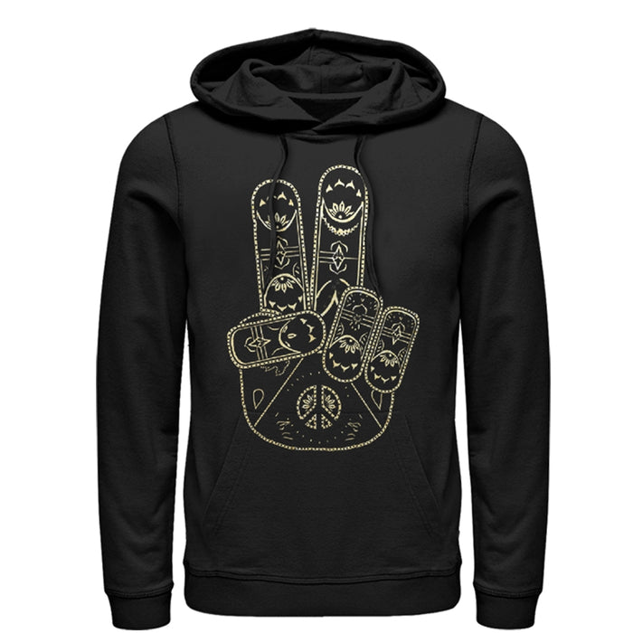fifth sun Women's CHIN UP Henna Peace Hand Pull Over Hoodie