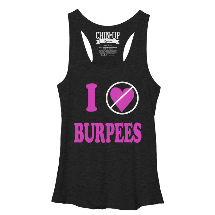 fifth sun Women's CHIN UP I Do Not Love Burpees Racerback Tank Top