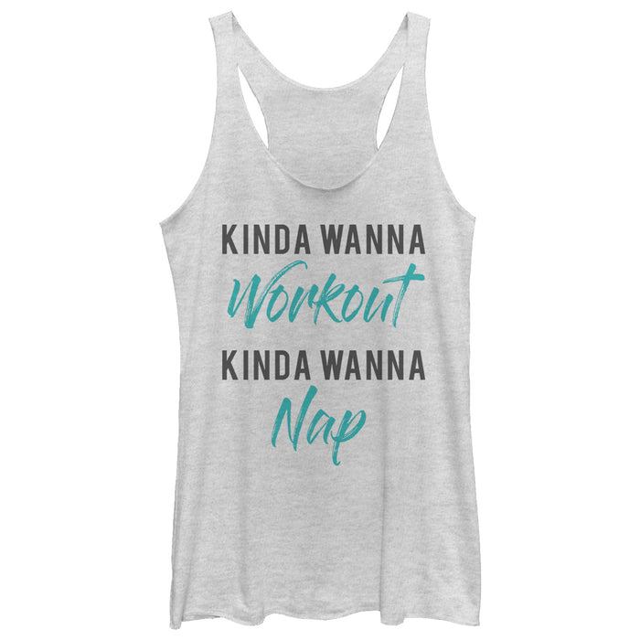 fifth sun Women's CHIN UP Workout or Nap Racerback Tank Top