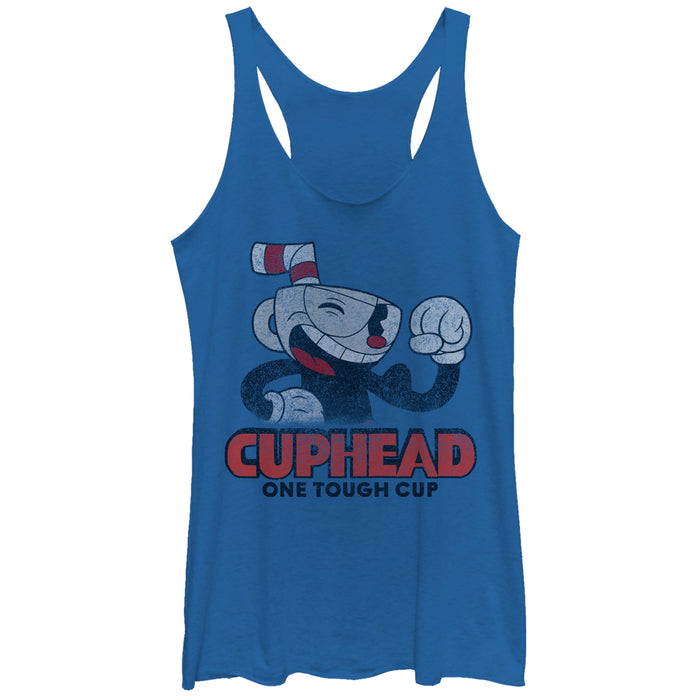 fifth sun Women's Cuphead One Tough Cup Racerback Tank Top