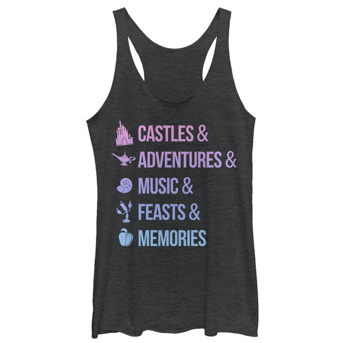 fifth sun Women's Disney Princesses Keywords Racerback Tank Top