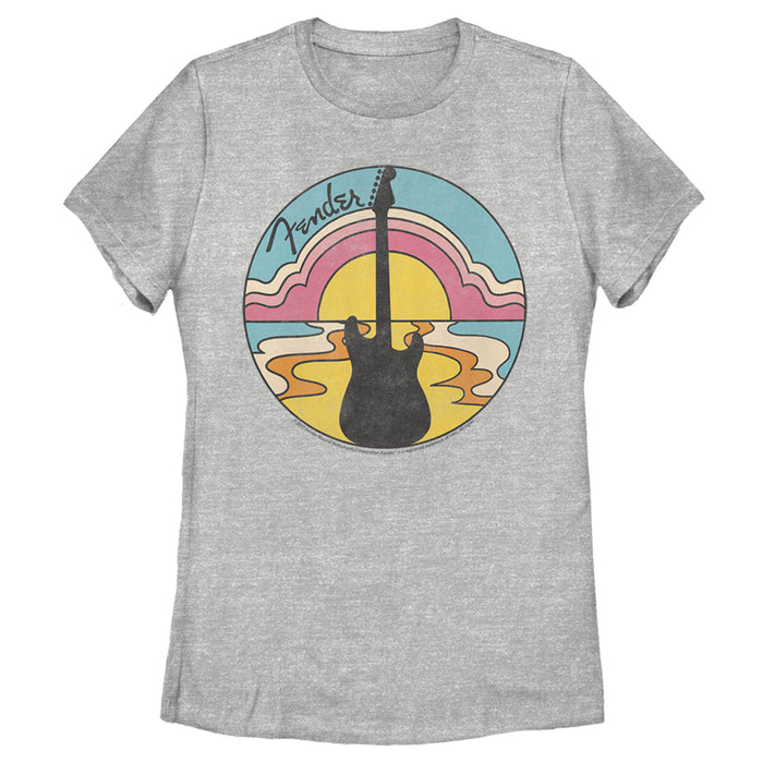 fifth sun Women's Fender 70s Guitar Silhouette T-Shirt