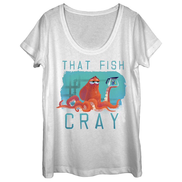 fifth sun Women's Finding Dory Hank Thinks That Fish Cray Scoop Neck