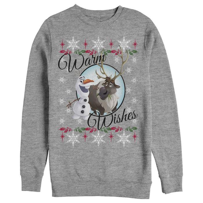 fifth sun Women's Frozen Christmas Warm Wishes Sweatshirt