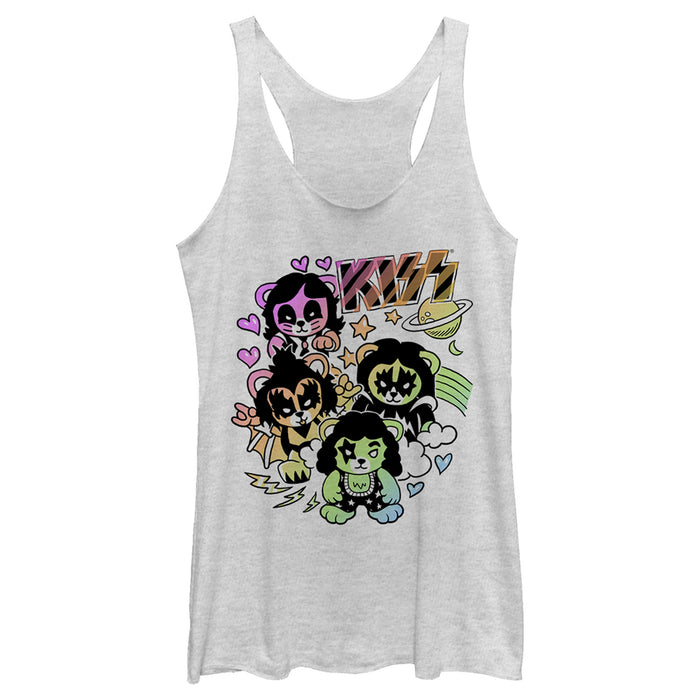fifth sun Women's KISS Bear Members Racerback Tank Top