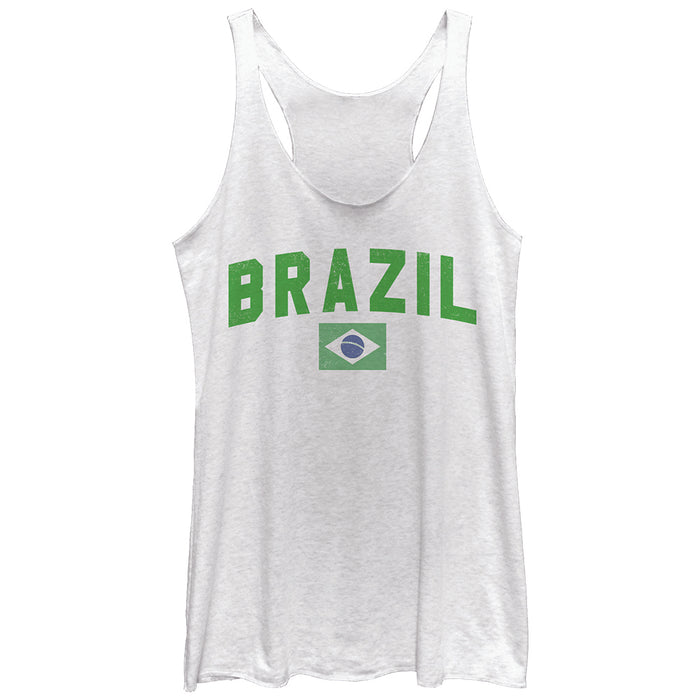fifth sun Women's Lost Gods Brazil Flag Racerback Tank Top