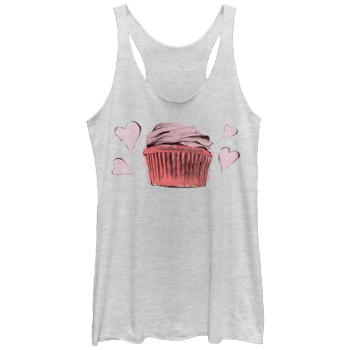 fifth sun Women's Lost Gods Cupcake Hearts Racerback Tank Top