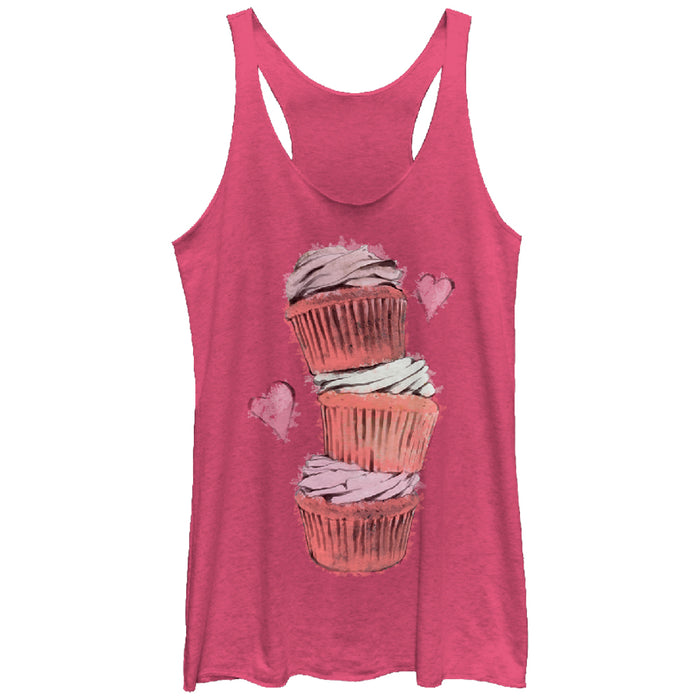 fifth sun Women's Lost Gods Cupcake Tower Racerback Tank Top