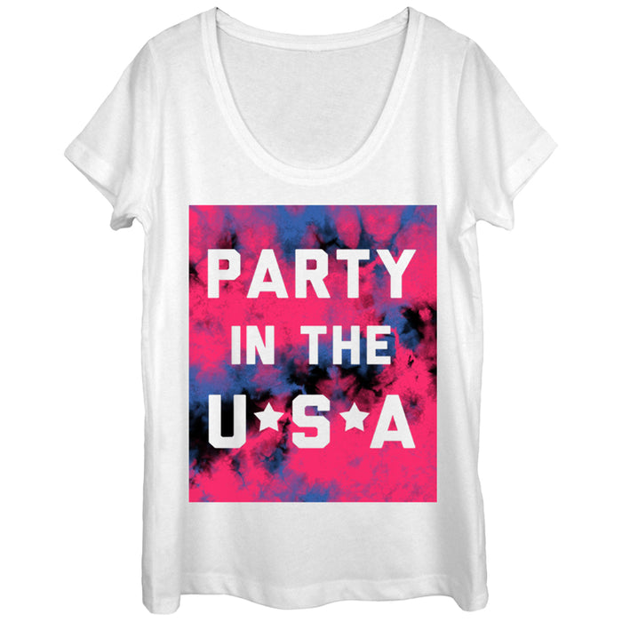 fifth sun Women's Lost Gods Fourth of July Party in the USA Scoop Neck