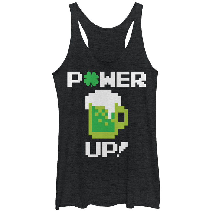 fifth sun Women's Lost Gods Power Up Beer Racerback Tank Top