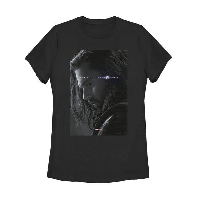 fifth sun Women's Marvel Avengers: Endgame Bucky Barnes Poster T-Shirt