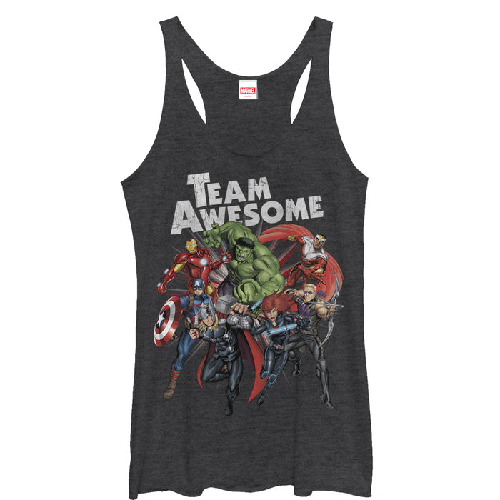 fifth sun Women's Marvel Avengers Team Awesome Racerback Tank Top