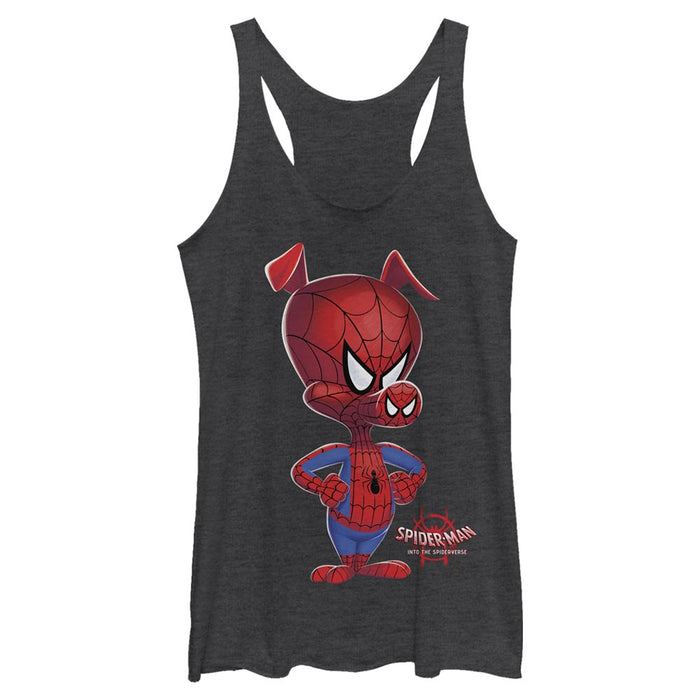 fifth sun Women's Marvel Spider-Man: Into the Spider-Verse Spider-Ham Portrait Racerback Tank Top
