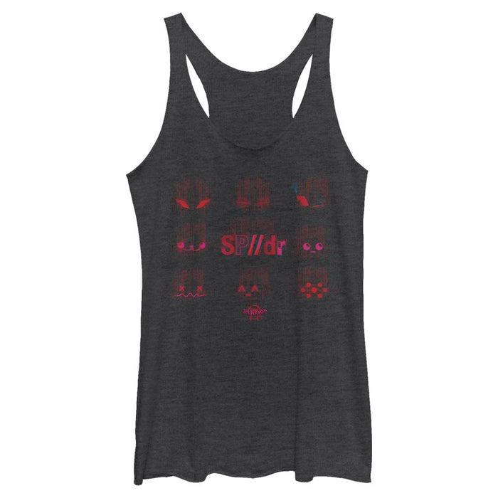 fifth sun Women's Marvel Spider-Man: Into the Spider-Verse SP//dr Glitch Racerback Tank Top