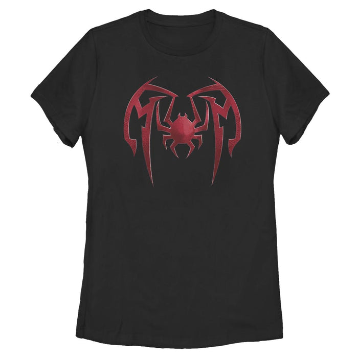 fifth sun Women's Marvel Spider-Man: Miles Morales Mask Pattern T-Shirt