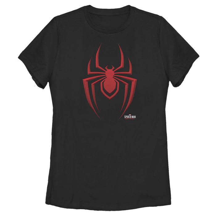 fifth sun Women's Marvel Spider-Man: Miles Morales Spider Logo T-Shirt