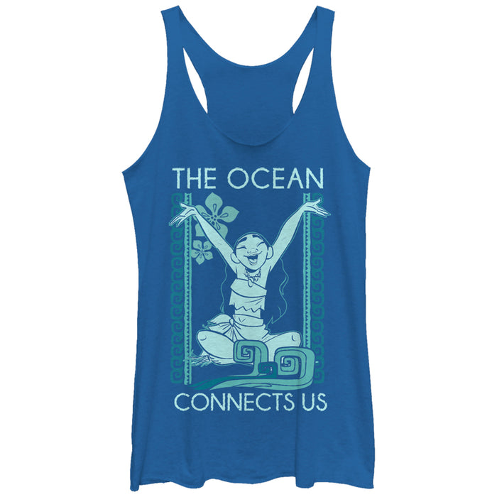 fifth sun Women's Moana Ocean Connects Us Racerback Tank Top