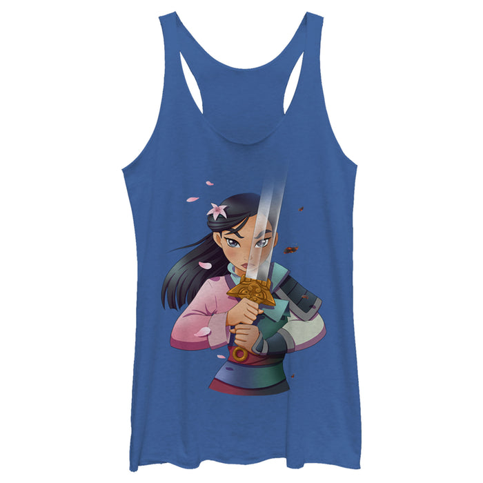 fifth sun Women's Mulan Anime Reflection Racerback Tank Top