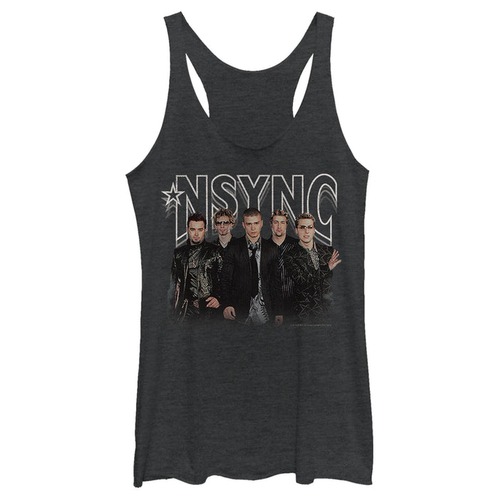fifth sun Women's NSYNC Rocker Band Pose Racerback Tank Top