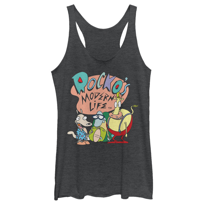 fifth sun Women's Rocko's Modern Life Best Friends Racerback Tank Top